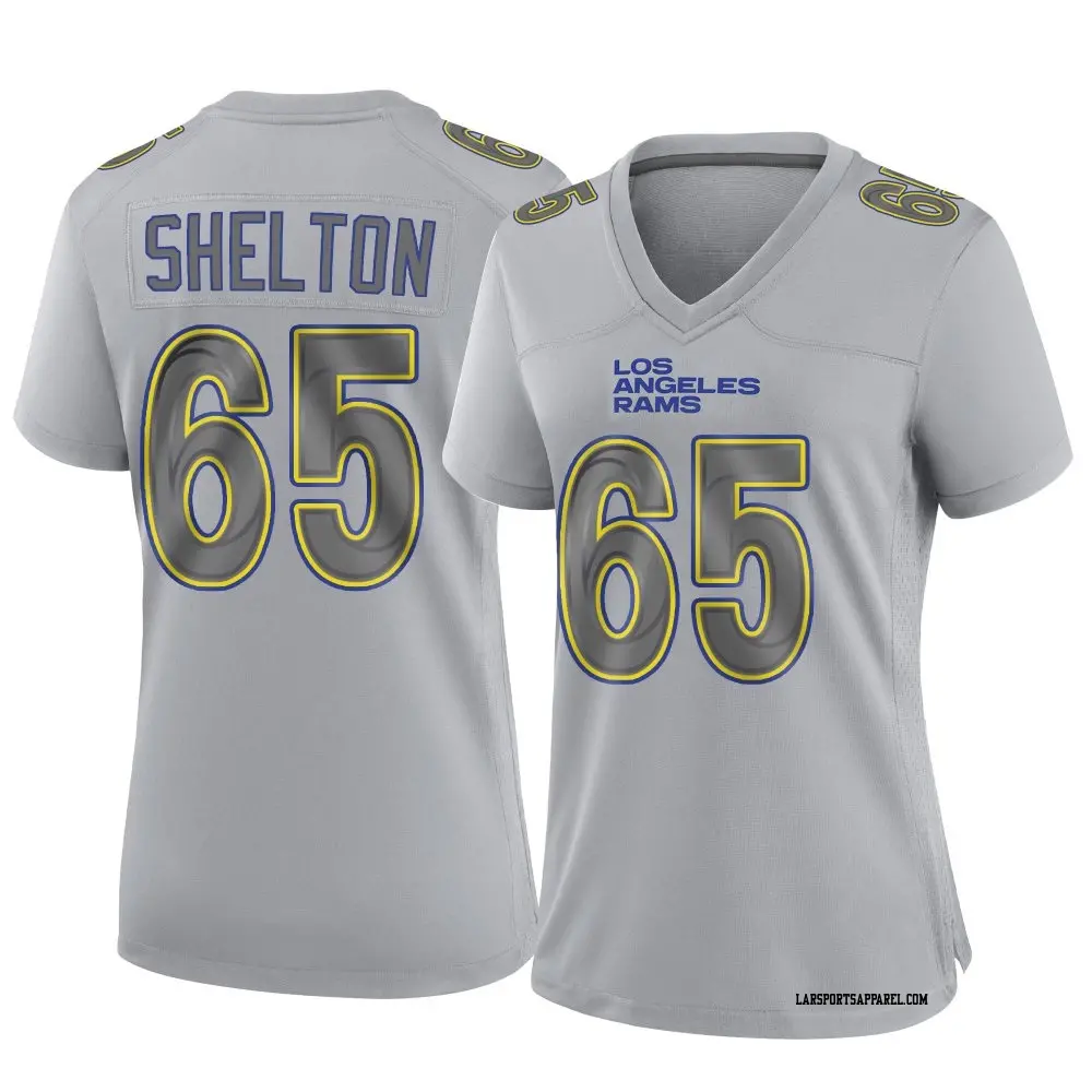Game Gray Women's Coleman Shelton Los Angeles Rams Atmosphere Fashion Jersey