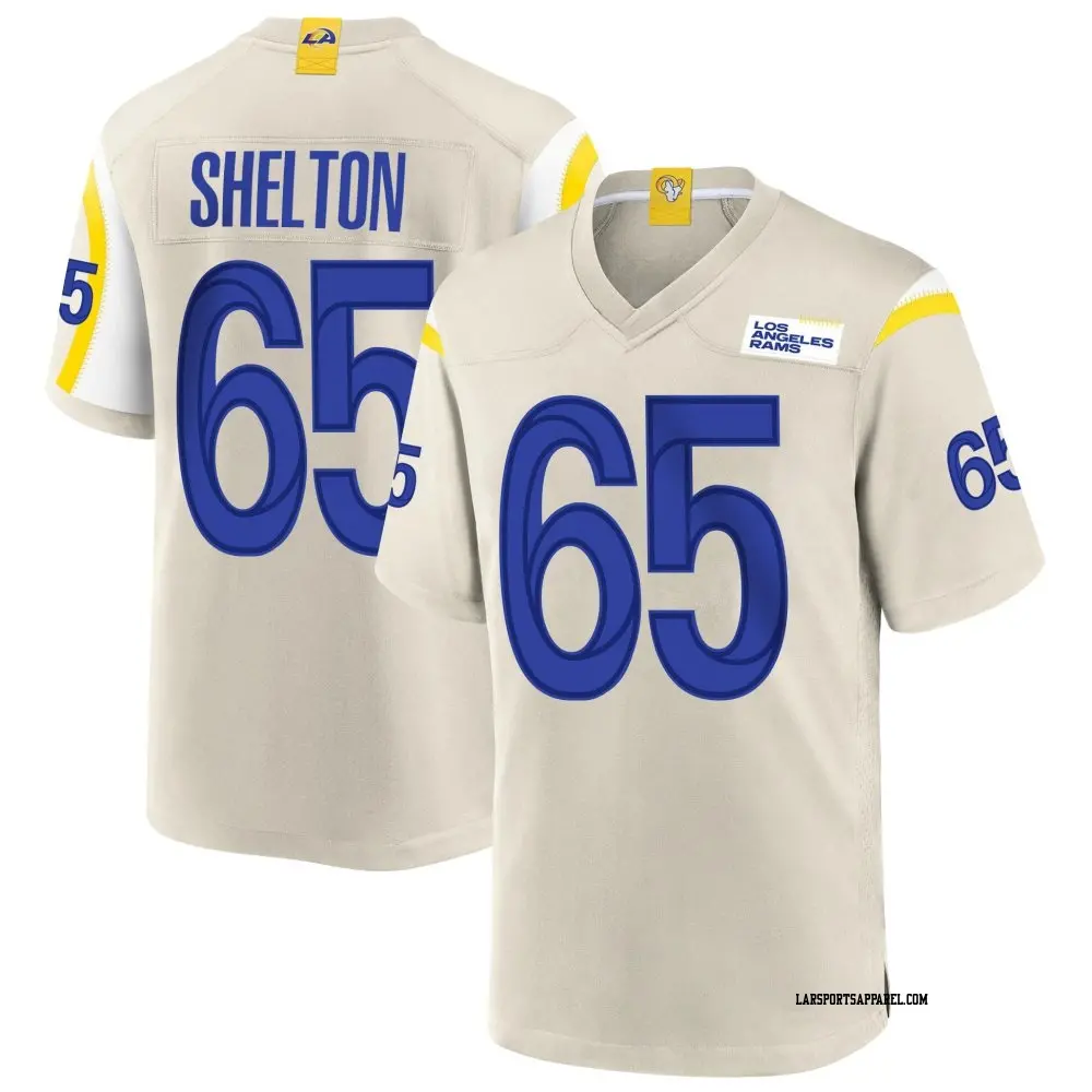 Game Men's Coleman Shelton Los Angeles Rams Bone Jersey