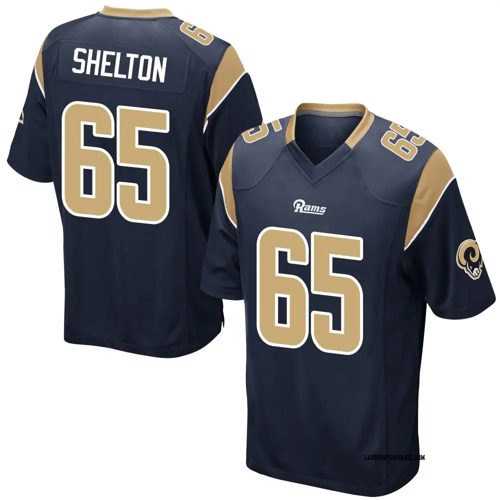 Game Navy Youth Coleman Shelton Los Angeles Rams Team Color Jersey