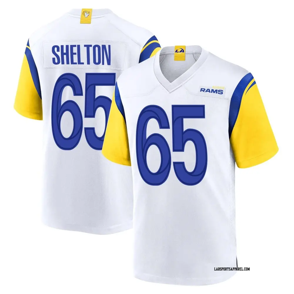Game White Men's Coleman Shelton Los Angeles Rams Jersey