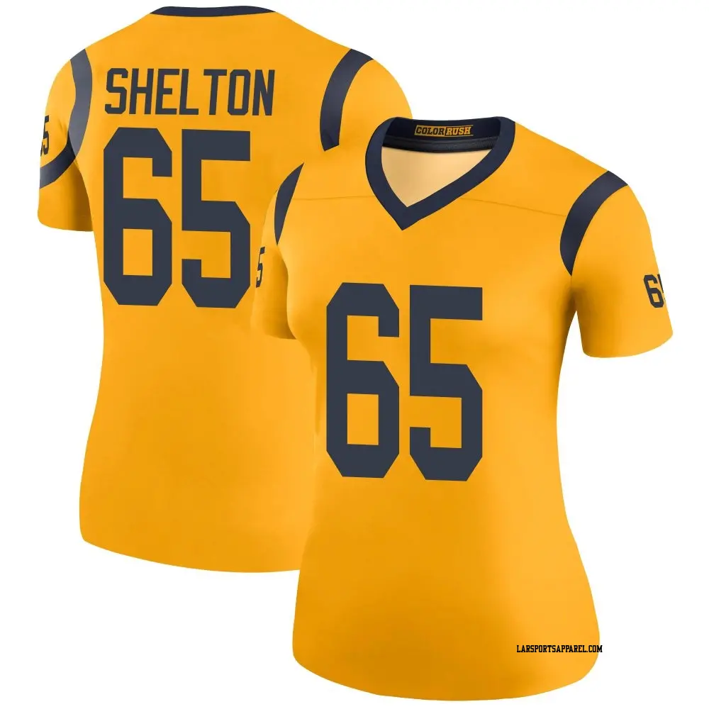 Legend Gold Women's Coleman Shelton Los Angeles Rams Color Rush Jersey