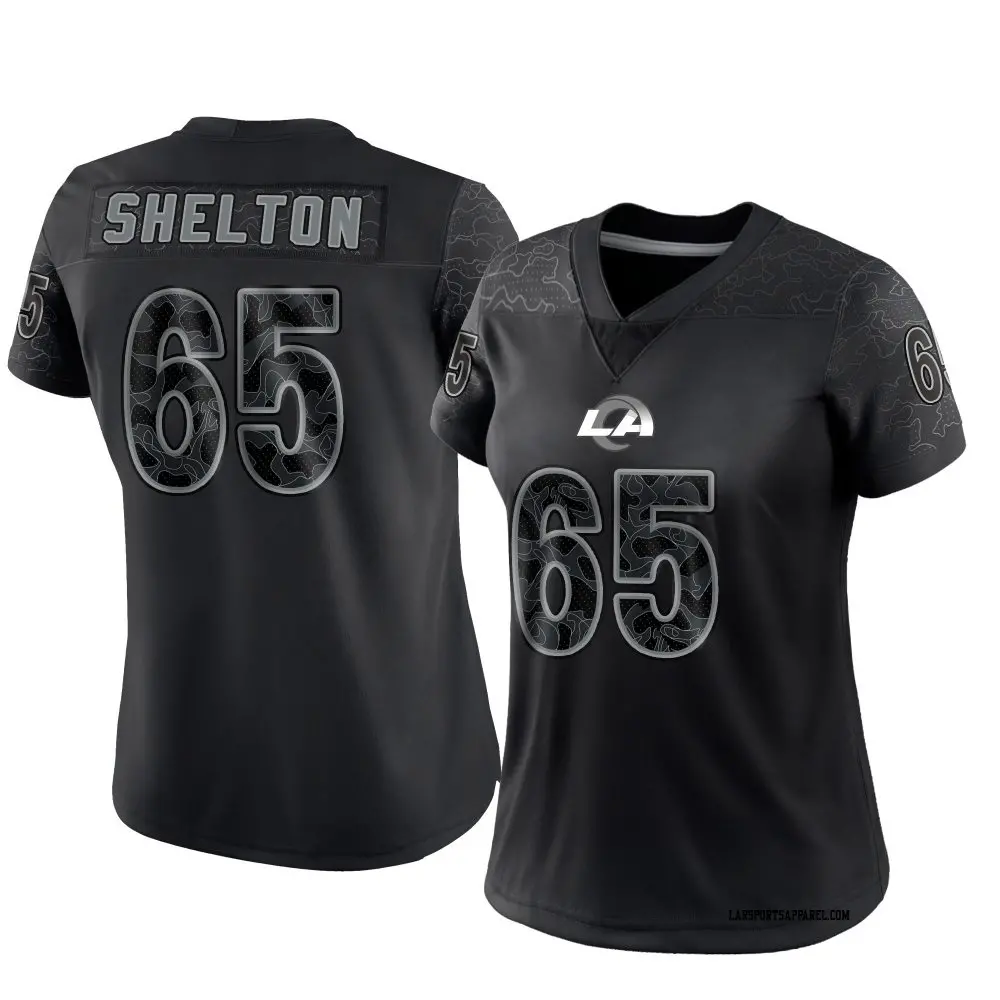 Limited Black Women's Coleman Shelton Los Angeles Rams Reflective Jersey