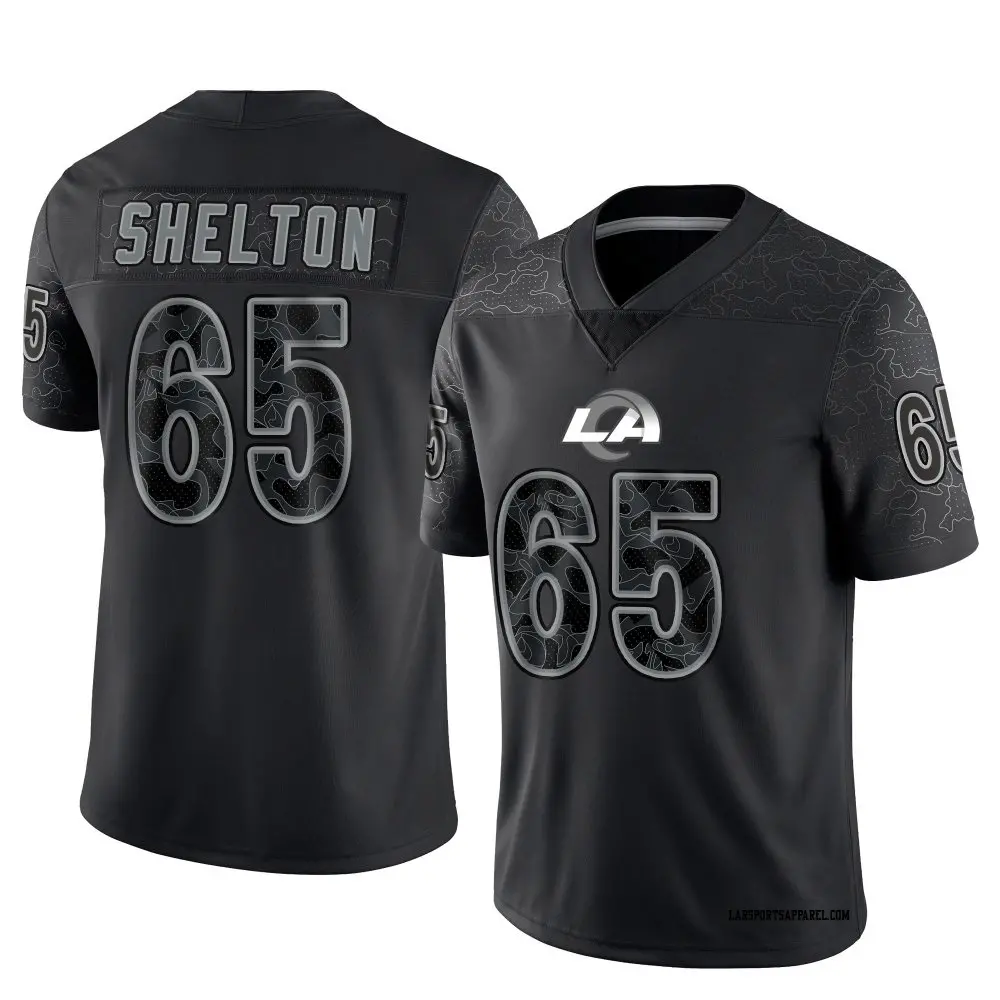 Limited Black Youth Coleman Shelton Los Angeles Rams Reflective Jersey