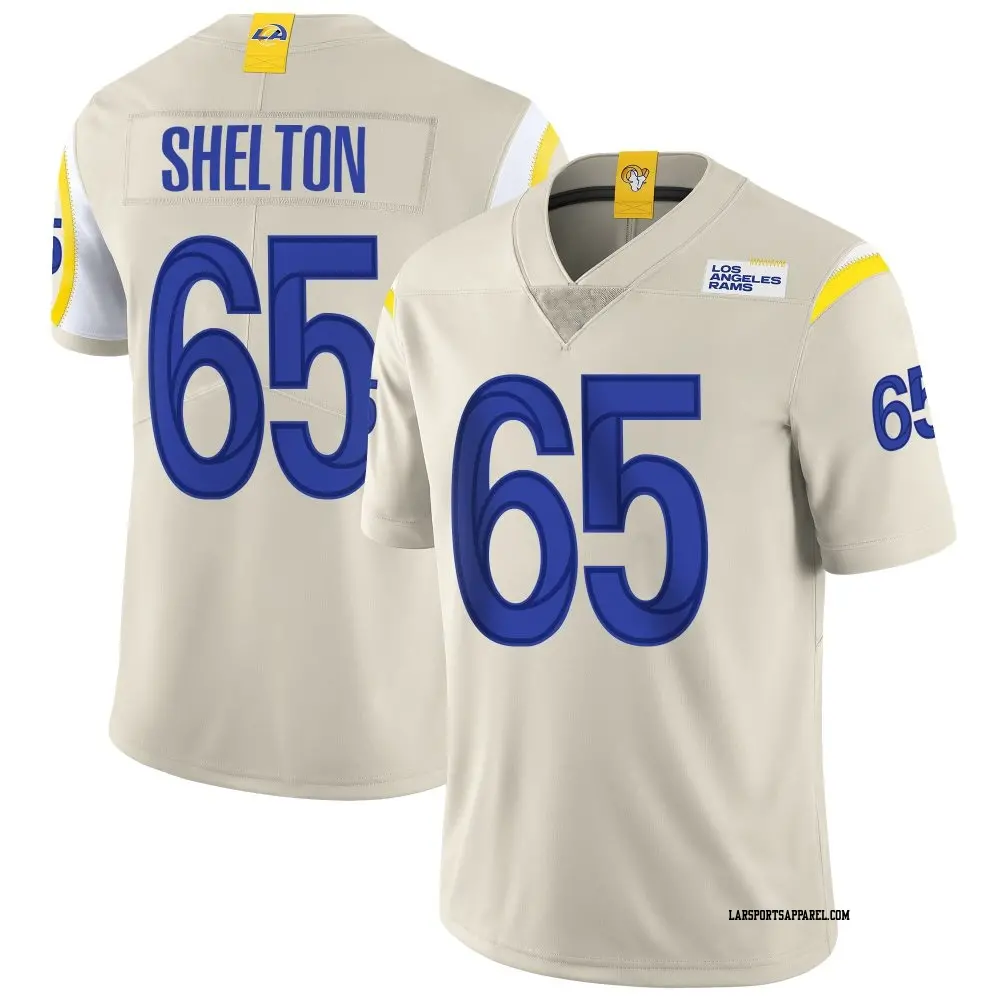 Limited Men's Coleman Shelton Los Angeles Rams Bone Vapor Jersey