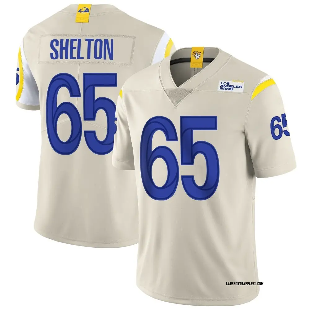 Limited Youth Coleman Shelton Los Angeles Rams Bone Vapor Jersey